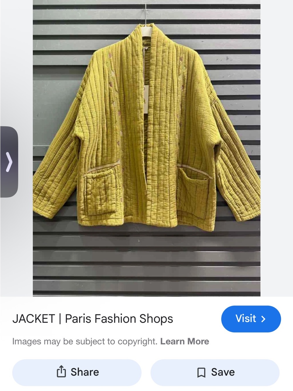L’atelier Paris Intuition Quilted Mustard Open-Front Jacket Oversized S-L - Picture 9 of 11